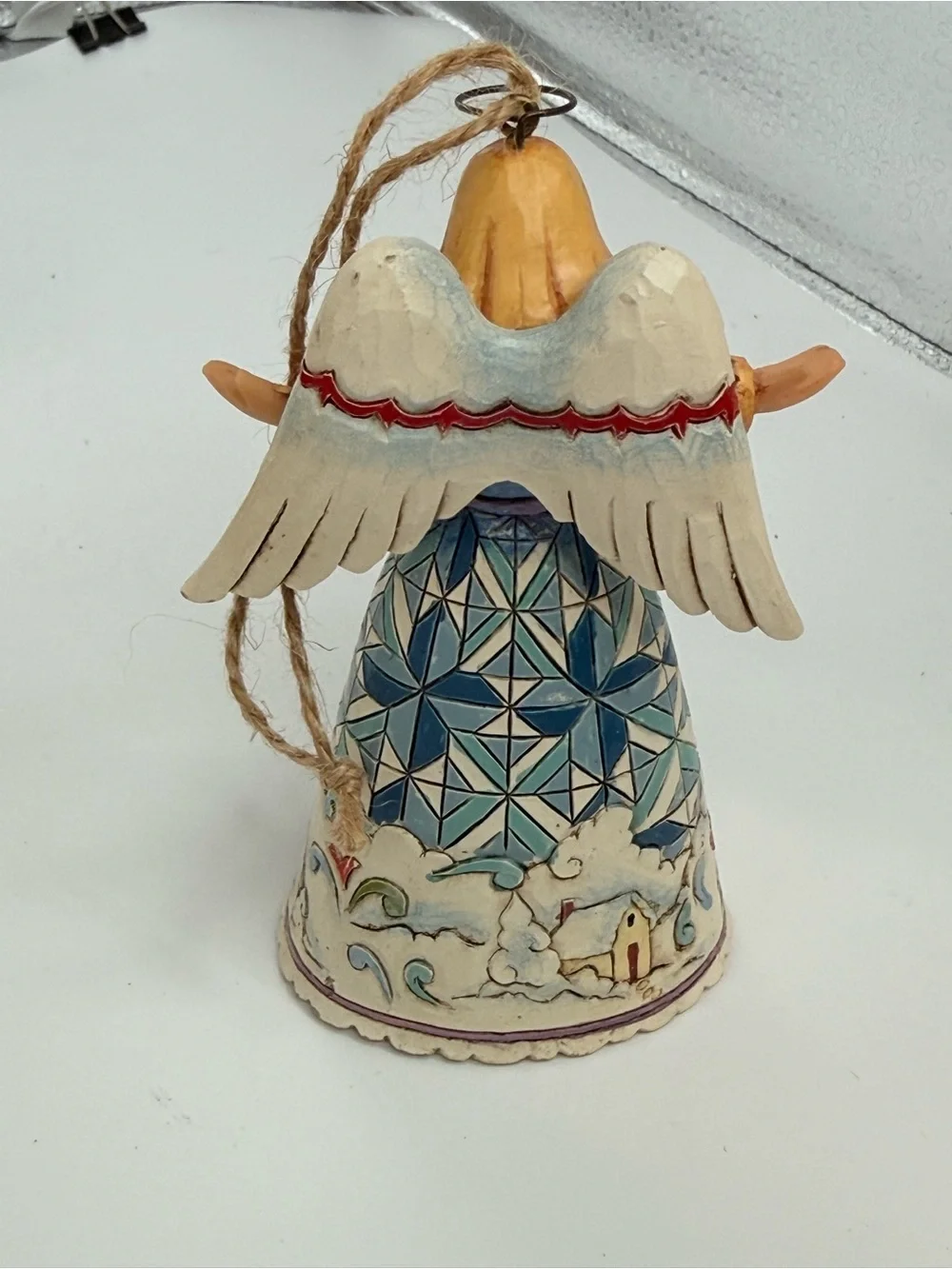 Jim Shore designs Angel with winter scene Hand-Painted Angel Figurine Ornament